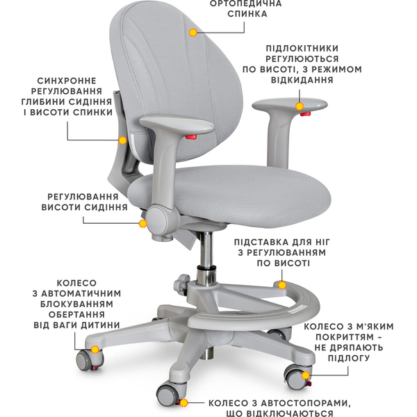 Дитяче крісло Evo-kids Mio G (арт.Y-407 G) - Pampik - 2