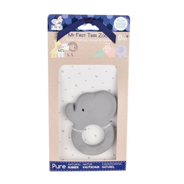 Прорезыватель Tikiri 91501 Слоник, каучук, серый (28300) - Pampik - 3