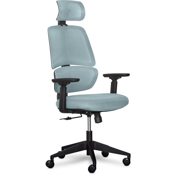 Кресло Mealux Leo Air Grey/Blue (арт.Y-543 KBGL) - Pampik