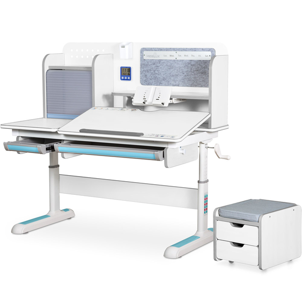 Дитячий стіл Mealux Winnipeg Multicolor Plus WG Blue (арт. BD-630 WG + BL з тумбою) - Pampik - 2