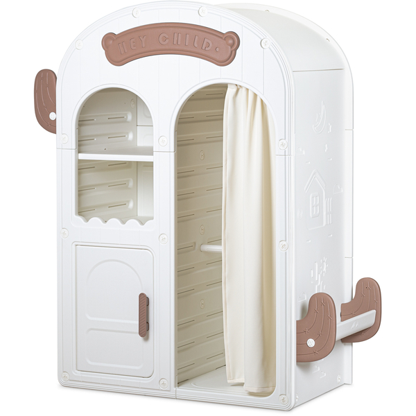 Дитяча шафа Mealux Narnia White (арт. KD-E061 Coffee White) - Pampik