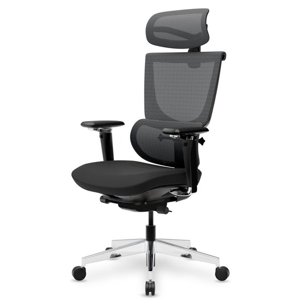 Крісло Mealux S8 Air Fabric Black (арт. HF-S8P F/B) - Pampik - 8