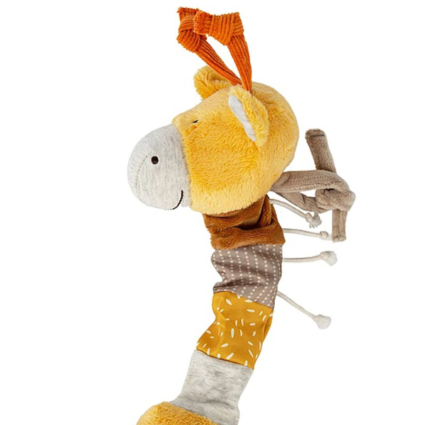 Брязкальце м'яке на коляску Sigikid Жирафа, 11 см, жовтий (43165/38280) - Pampik - 4