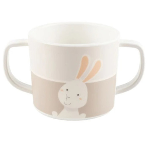 Чашка поилка пластмассовая Sigikid Зайчонок, бежевый (25401/38286) - Pampik
