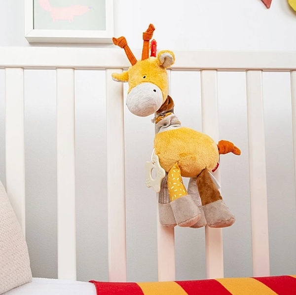 Брязкальце м'яке на коляску Sigikid Жирафа, 11 см, жовтий (43165/38280) - Pampik - 7