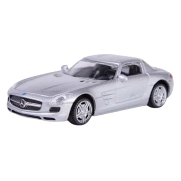 Машинка Rastar Mercedes SLS, метал, 11 см, сріблястий (58100/33192) - Pampik