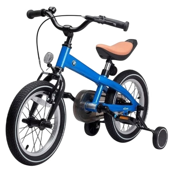 Велосипед двухколесный Rastar BMW, со вспомогательными колесами, 4+, до 45 кг, синий (RSZ1405CB/33176) - Pampik