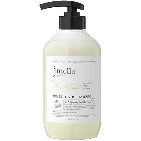 Шампунь Jmella In France Lime&Basil Shampoo парфумований, 500 мл - Pampik