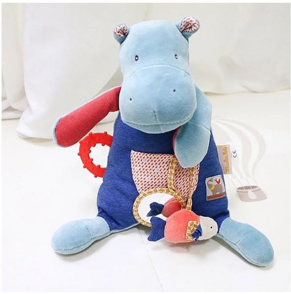 Іграшка м'яка Moulin Roty Актівіті Бегемот, синій (658078/16021) - Pampik - 3