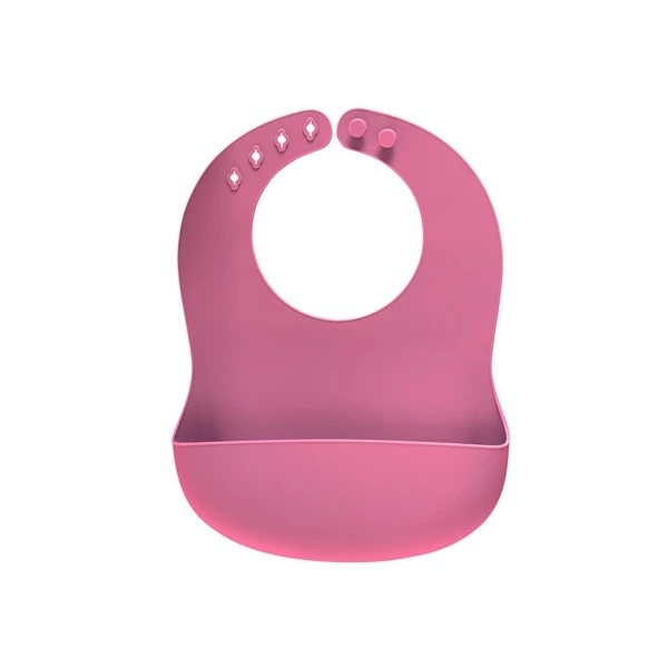 Нагрудник силиконовый Reer, розовый (25044/34729) - Pampik