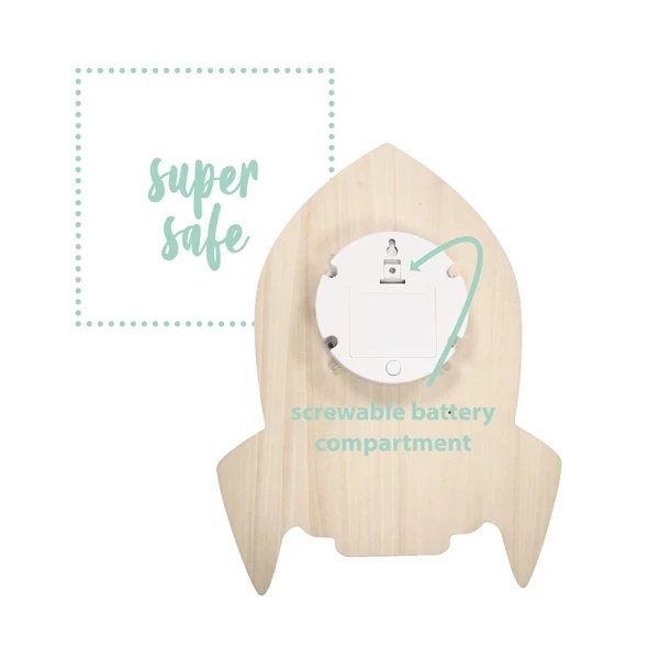 Нічник дерев'яний бездротовий Reer Ракета, натуральний (52157/33149) - Pampik - 5