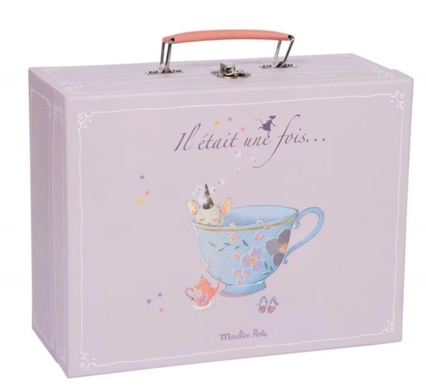 Игровой набор керамической посуды Moulin Roty, розовый (711350/18479) - Pampik - 3