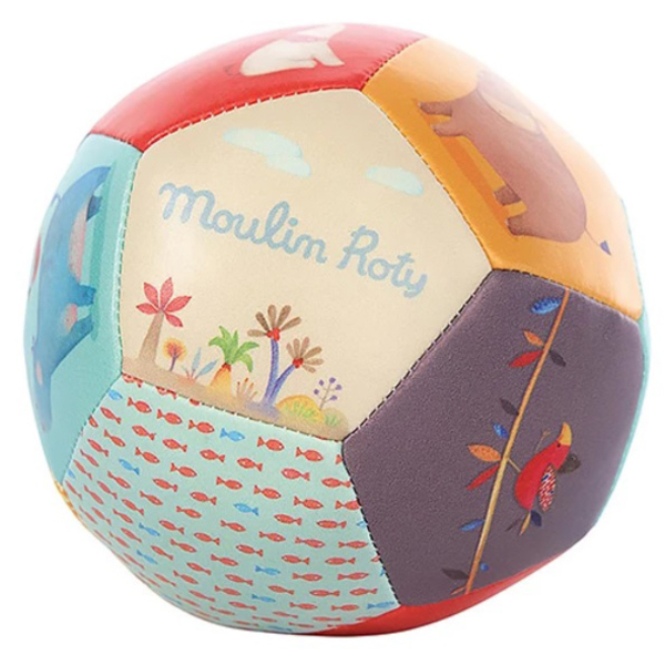 Мягкая игрушка Moulin Roty Мяч маленький (644510/7588) - Pampik - 2