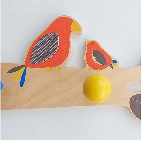 Вешалка настенная Moulin Roty, желтая (658133/29771) - Pampik - 2