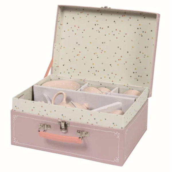 Игровой набор керамической посуды Moulin Roty, розовый (711350/18479) - Pampik - 2