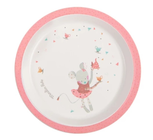 Тарелка плоская Moulin Roty, розовый (665241/29768) - Pampik