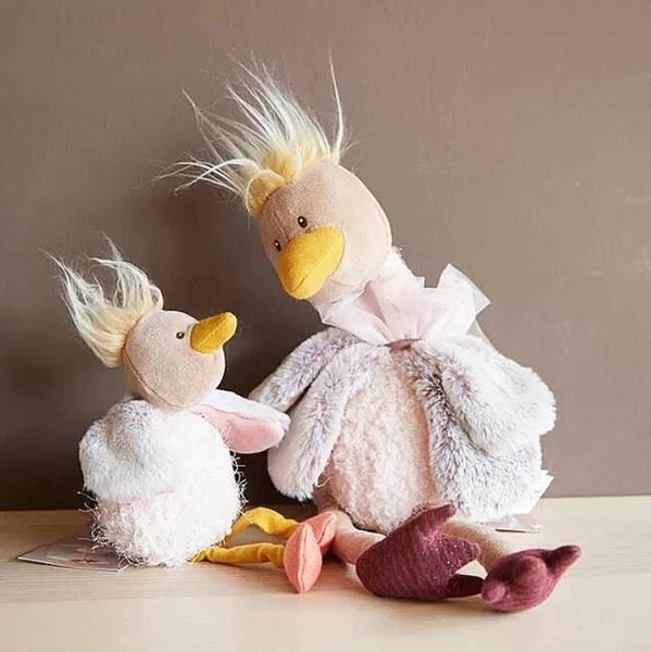 Игрушка мягкая Moulin Roty Страус, розовый (642716/35231) - Pampik - 5