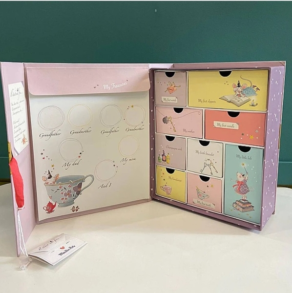 Коробка для аксессуаров новорожденного Moulin Roty, розовый (664111/22180) - Pampik - 5