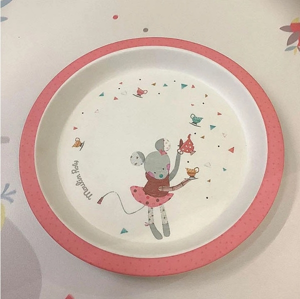 Тарелка плоская Moulin Roty, розовый (665241/29768) - Pampik - 2