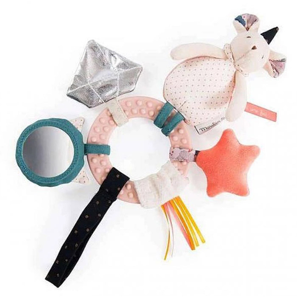 Погремушка мягкая на коляску Moulin Roty Мышка (664076/37499) - Pampik