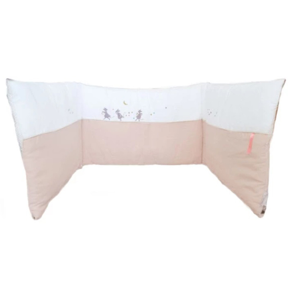 Бортик в кроватку Moulin Roty, 42х190 см, розовый (664091/33285) - Pampik