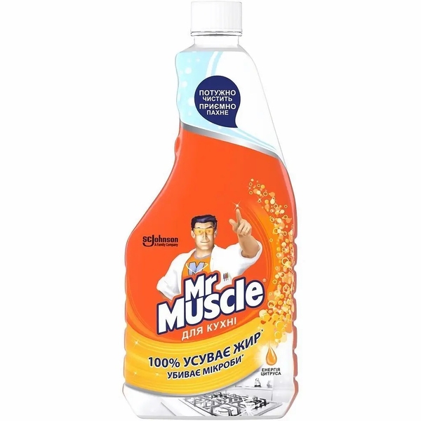 Средство для кухни Mr Muscle 5 в 1 "Энергия цитруса" сменная бутылка, 500 мл - Pampik