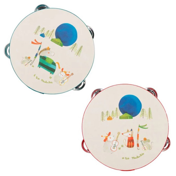 Игрушка музыкальная Moulin Roty Бубен (659328/28865) - Pampik - 4