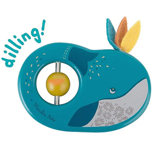Погремушка деревянная Moulin Roty Кит (714006/28853) - Pampik - 2