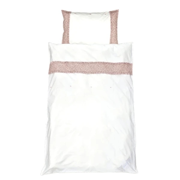 Комплект постельного белья NL Baby, 140х100 см, бело-розовый (867+842/37862) - Pampik