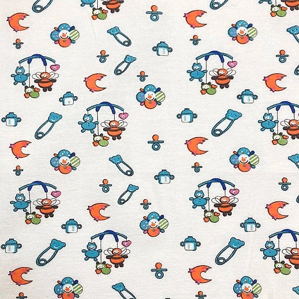 Пеленка фланелевая NL Baby Игрушки, 100х90 см, разноцветный (35134) - Pampik - 4