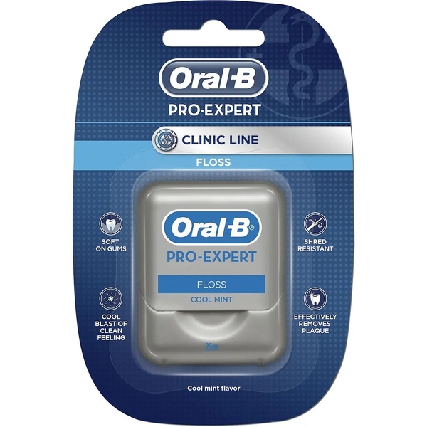 Зубна нитка Oral-b Pro-Expert Clinic Line Прохолодна м'ята, 25 м - Pampik