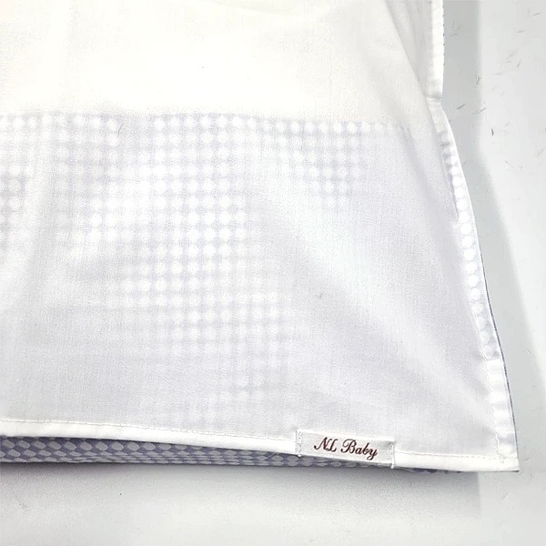 Комплект постільної білизни NL Baby, 140х100 см, біло-блакитний (851/37861) - Pampik - 4