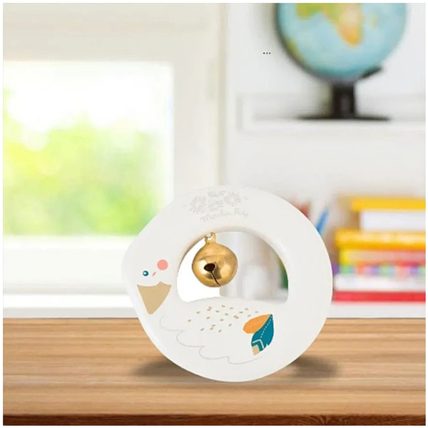 Брязкальце дерев'яне Moulin Roty, молочний (714005/28877) - Pampik - 3