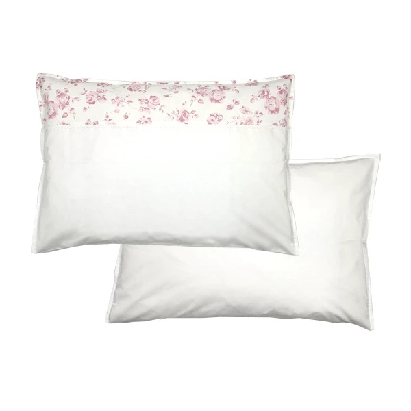 Наволочка NL Baby, 40х60 см, 2 шт., біло-рожевий (828+842/37911) - Pampik
