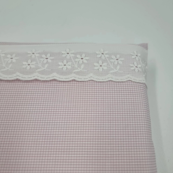 Наволочка NL Baby для латексної подушки, 21х37 см, клітинка, рожевий (803/22805) - Pampik - 3