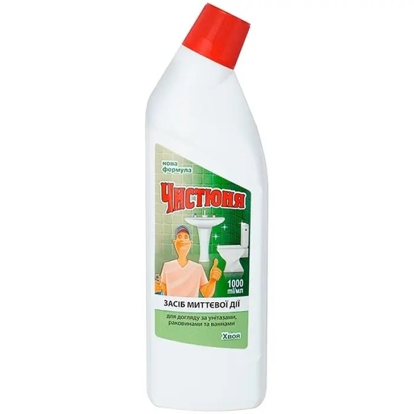 Засіб по догляду за унітазами Чистюня Хвоя, 1 л - Pampik