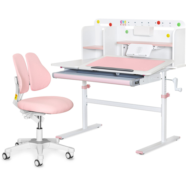 Комплект парта Evo-кids TH-230 Pink + крісло Evo-kids Mio Lite Pink (арт.TH-230 W/PN + Y-208 KP) - Pampik
