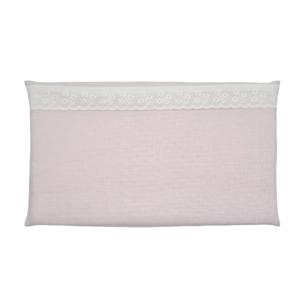 Наволочка NL Baby для латексної подушки, 21х37 см, клітинка, рожевий (803/22805) - Pampik