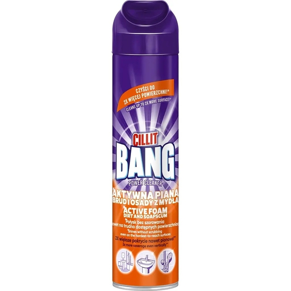 Средство для чистки Cillit Bang Активная пена для ванной и душа, 600 мл - Pampik