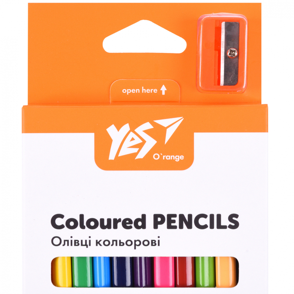 Карандаши цветные Yes Orange Line с точилкой, 24 цвета (290754) - Pampik - 3