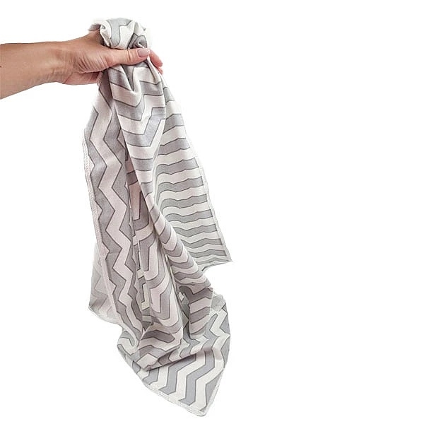 Пелюшка фланелева NL Baby, 80х80 см, біло-сірий (0000/32691) - Pampik - 7