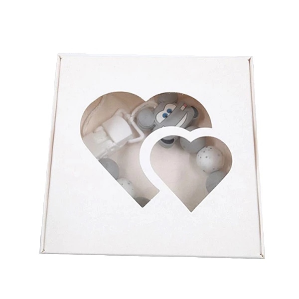 Держатель для пустышки NL Baby, силиконовый, серый (0000/37363) - Pampik - 4