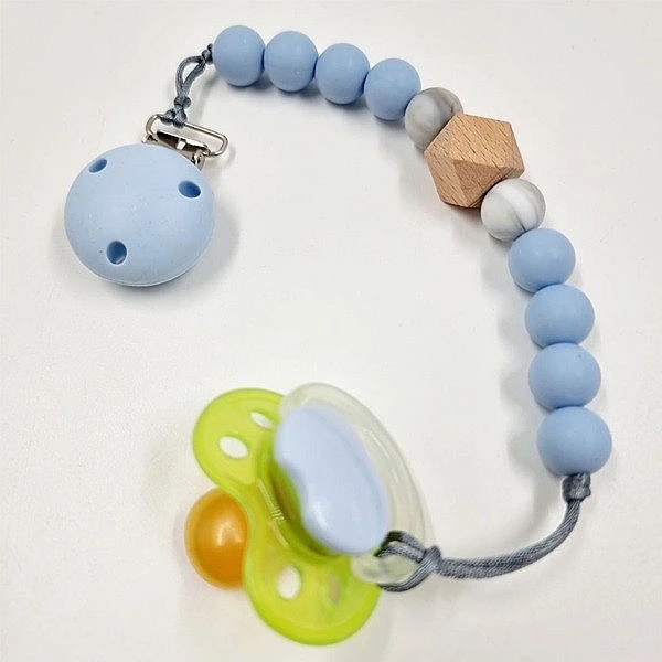 Тримач для пустушки NL Baby, силіконовий, блакитний (0000/37361) - Pampik - 3