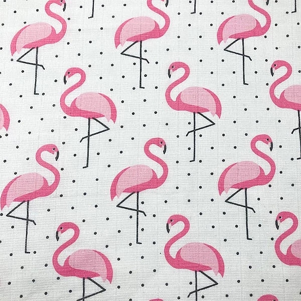 Пеленка муслиновая NL Baby Фламинго, 80х80 см, бело-розовый (36117) - Pampik - 3