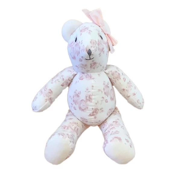 М'яка іграшка NL Baby Ведмідь, 38 см, біло-рожевий (828/32193) - Pampik