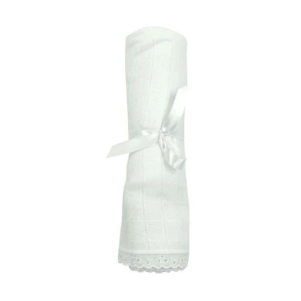 Пеленка муслиновая NL Baby, 80х80 см, белый (0000/25543) - Pampik