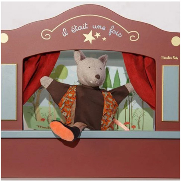 Ігровий театр Moulin Roty, дерев'яний настільний, червоний (711304/8183) - Pampik - 4