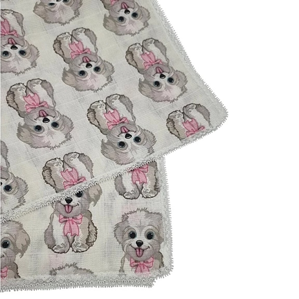 Пелюшка муслінова NL Baby, 80х80 см, біло-рожевий (0000/37542) - Pampik - 5