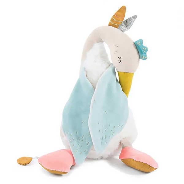 Игрушка мягкая музыкальная Moulin Roty Гусь, серый (714043/28848) - Pampik - 2