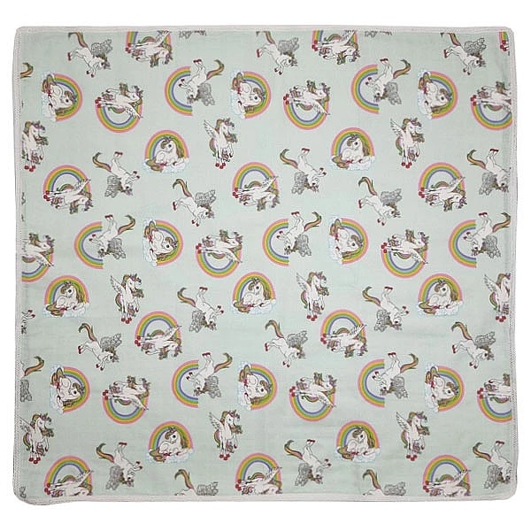 Пеленка муслиновая NL Baby Единорог, 80х80 см, салатовый (31793) - Pampik - 3